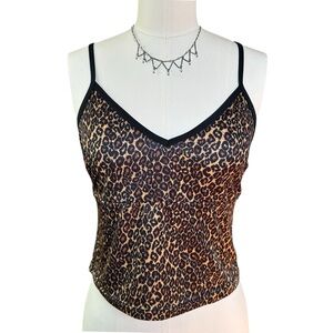 🐆 VTG leopard print v-neck cami